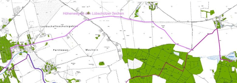 Höhenweg zu den Lübschützer Teichen