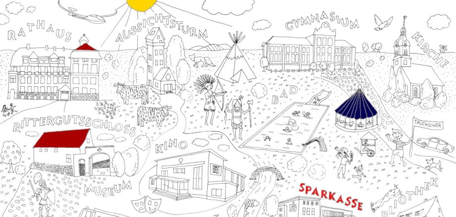 Wimmelbild Taucha