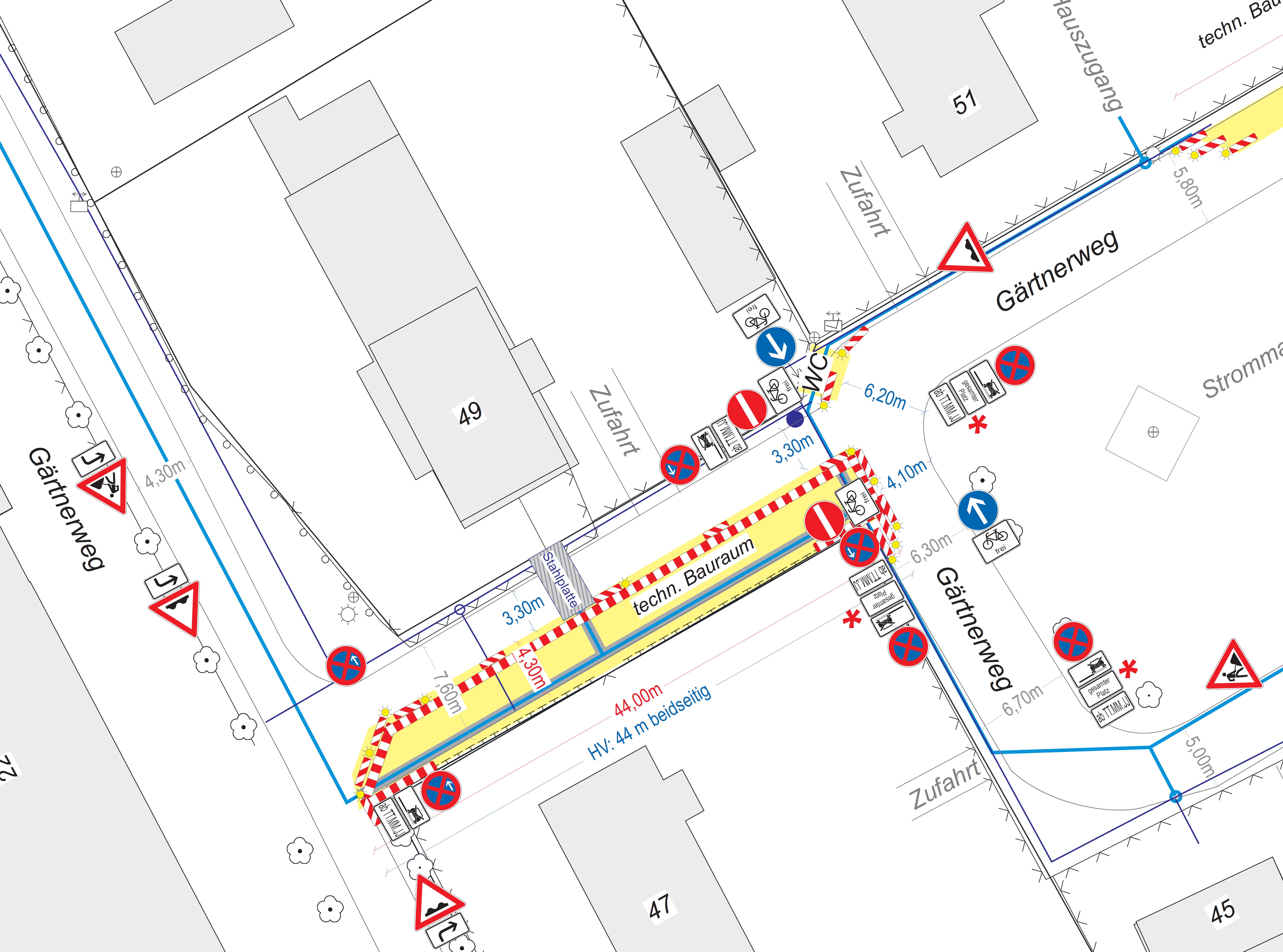 Sperrung Gärtnerweg Sperrung Gärtnerweg