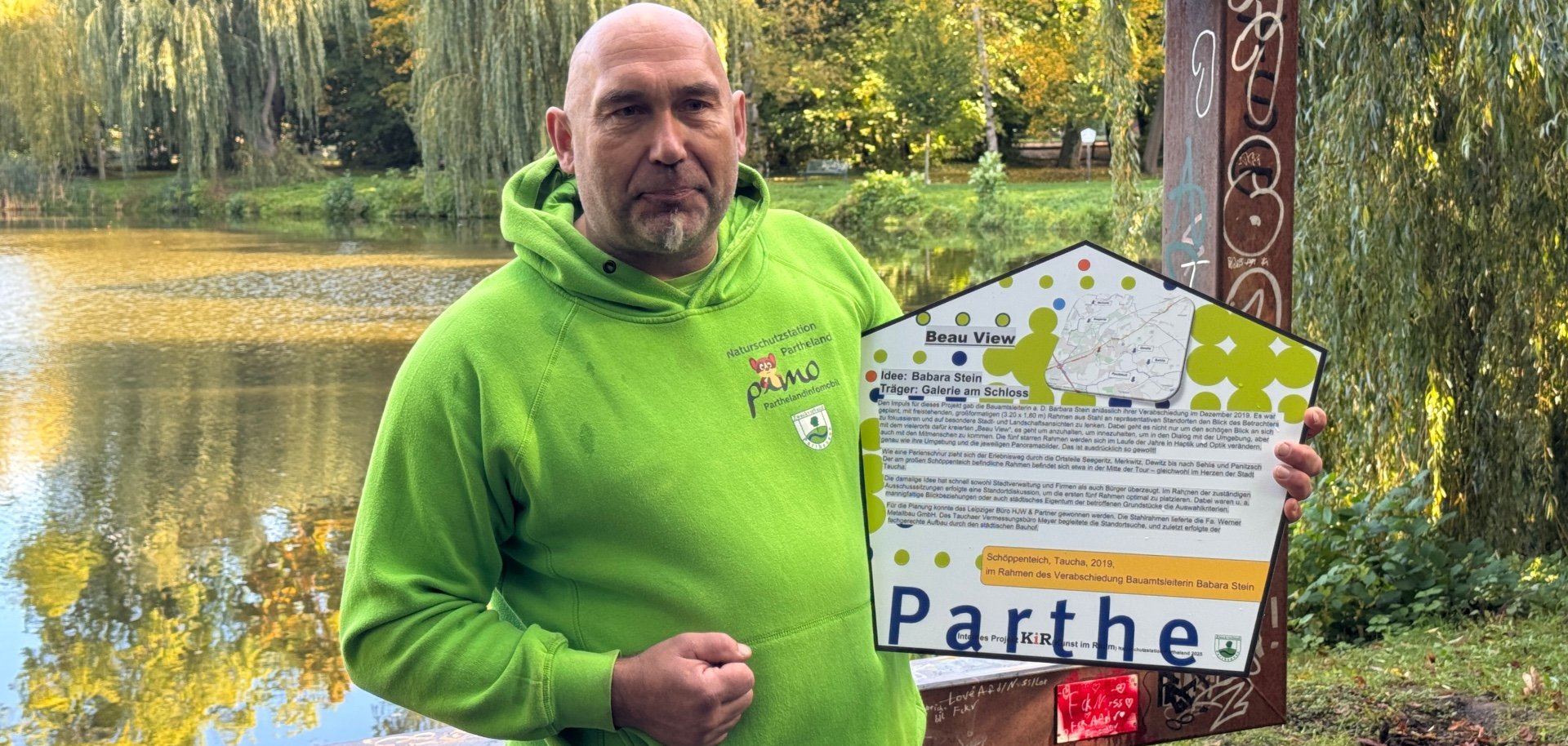 Axel Weinert, Regionalmanager und Landschaftsarchitekt der Naturschutzstation Partheland