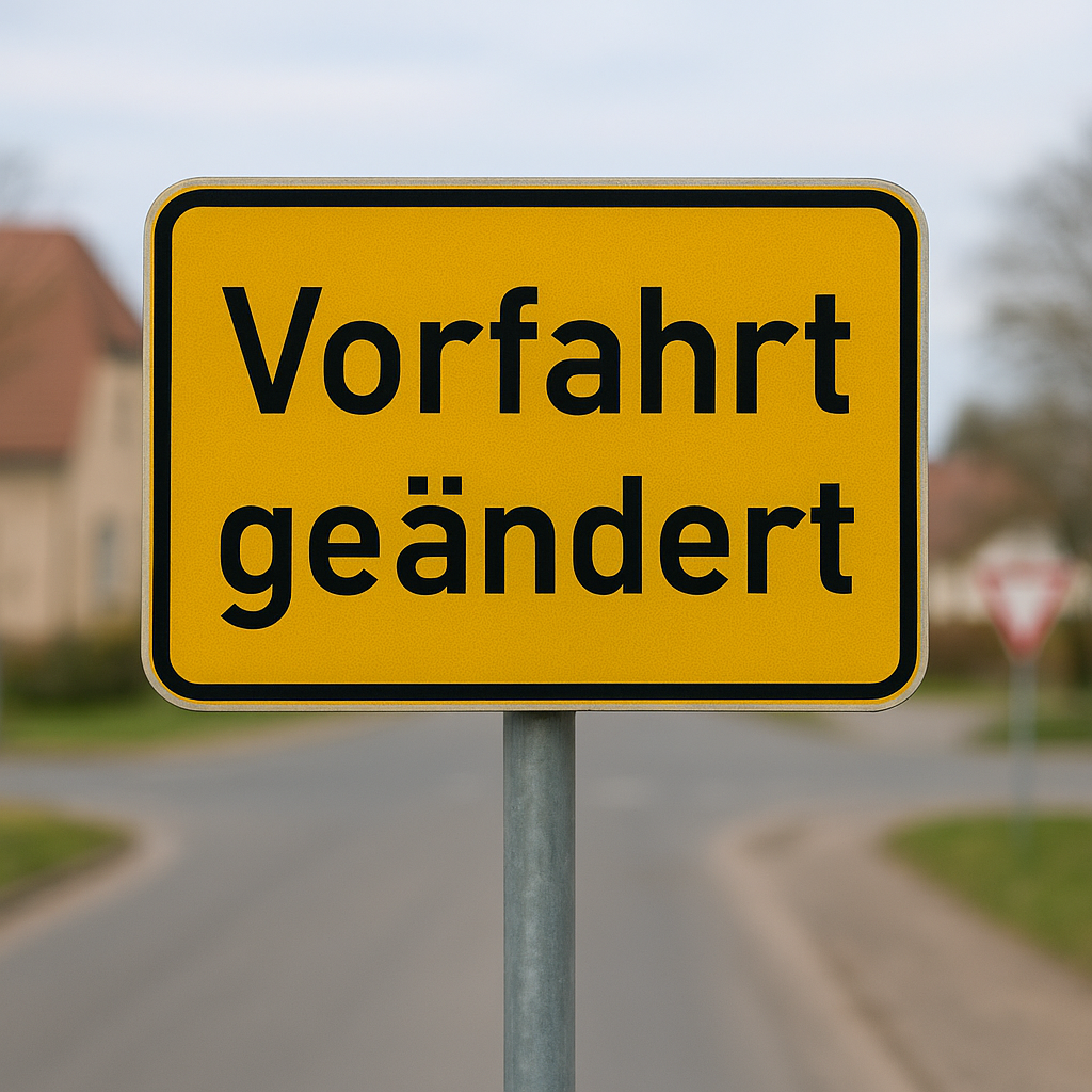 Vorfahrt geändert