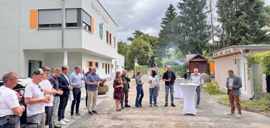 Eröffnung des neuen Sozialtrakts im Bauhof - Ansprache von Bürgermeister Tobias Meier Eröffnung des neuen Sozialtrakts im Bauhof - Ansprache von Bürgermeister Tobias Meier