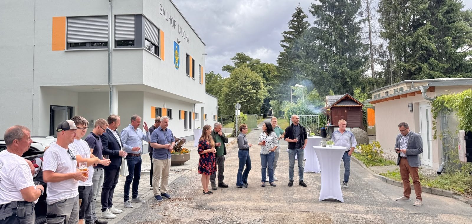 Eröffnung des neuen Sozialtrakts im Bauhof - Ansprache von Bürgermeister Tobias Meier Eröffnung des neuen Sozialtrakts im Bauhof - Ansprache von Bürgermeister Tobias Meier