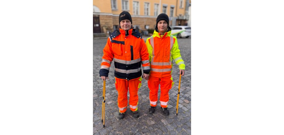 Straßenreiniger René und Nico Ocker