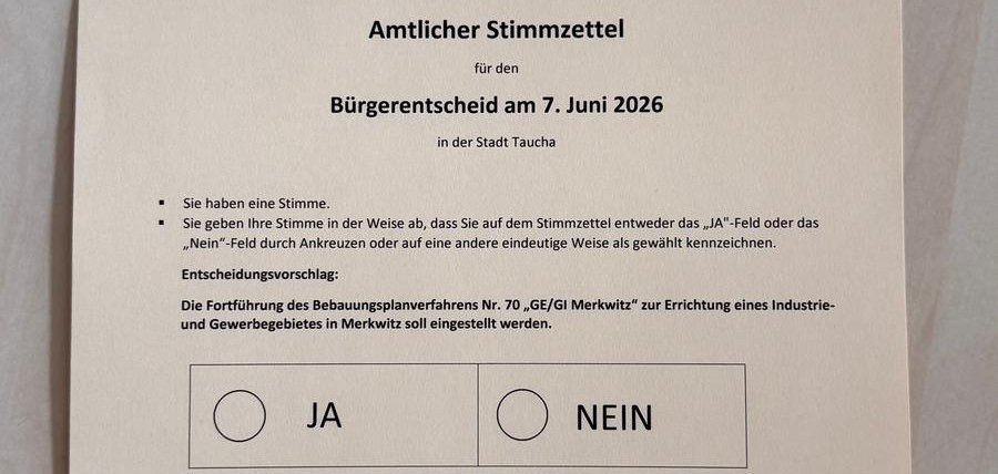 Stimmzettel Bürgerentscheid